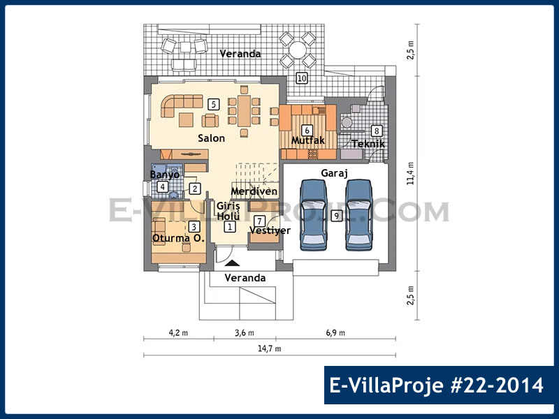 Ev Villa Proje #22 - 2014 Çelik Ev Projesi - Görsel 2