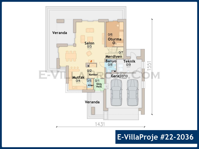 Ev Villa Proje #22 - 2036 Çelik Ev Projesi - Görsel 3