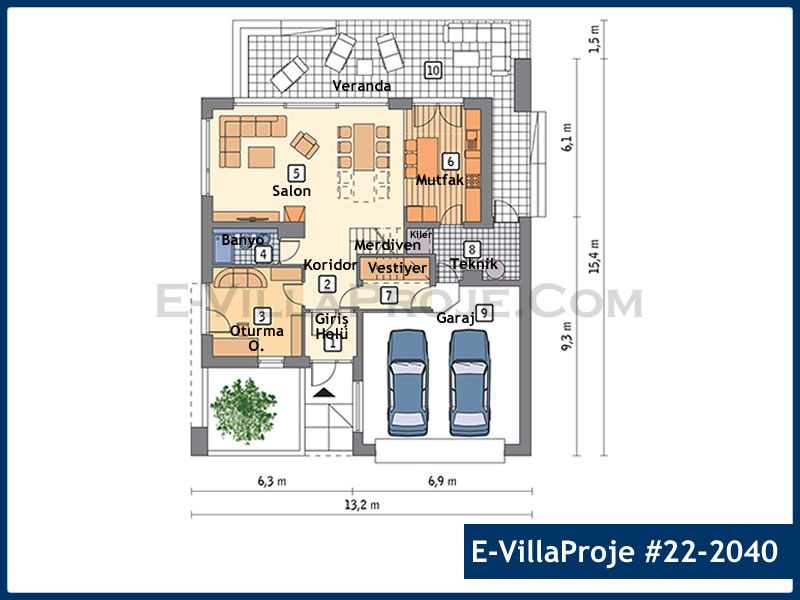 Ev Villa Proje #22 - 2040 Çelik Ev Projesi - Görsel 2