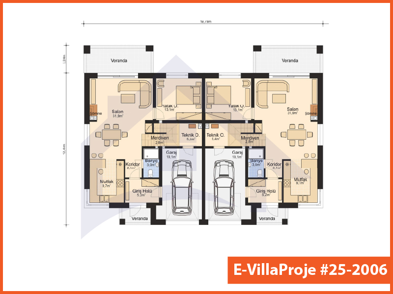 Ev Villa Proje #25 - 2006 Çelik Ev Projesi - Görsel 2