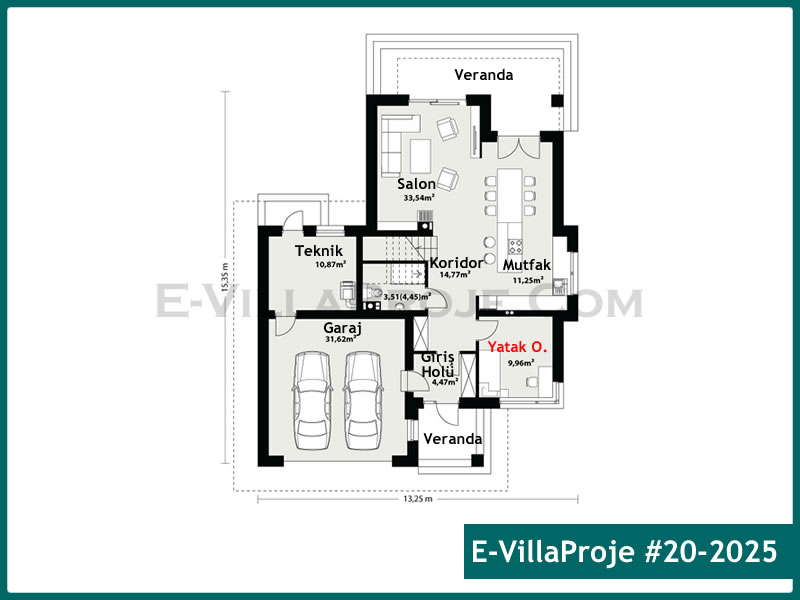 Ev Villa Proje #20 - 2025 Çelik Ev Projesi - Görsel 2