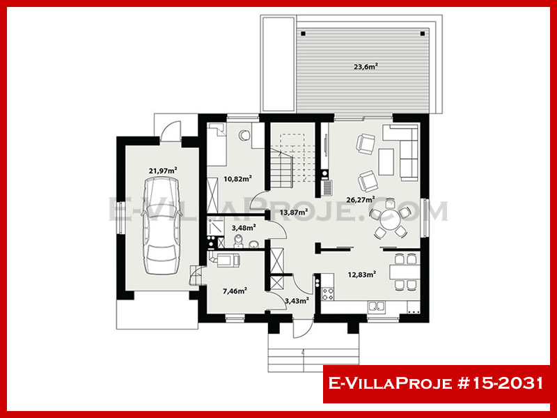 Ev Villa Proje #15 - 2031 Çelik Ev Projesi - Görsel 2