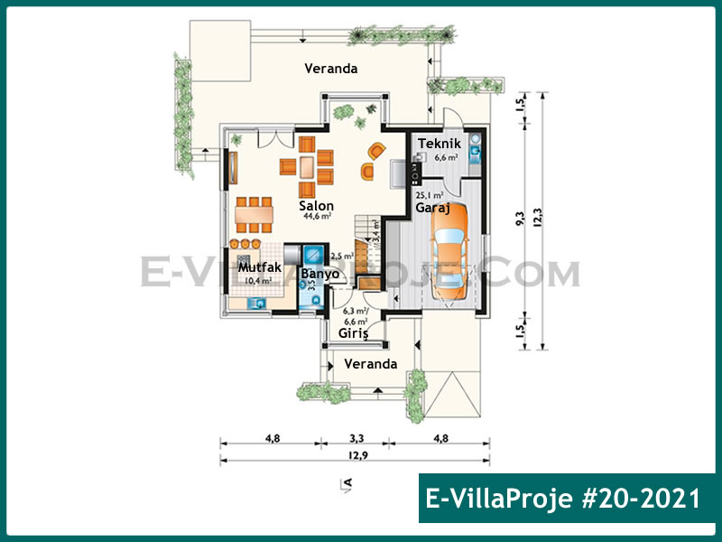 Ev Villa Proje #20 - 2021 Çelik Ev Projesi - Görsel 2