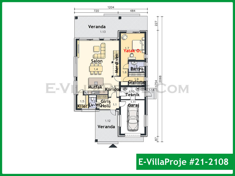 Ev Villa Proje #21 - 2108 Çelik Ev Projesi - Görsel 2