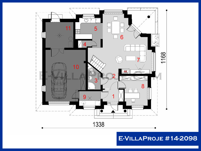 Ev Villa Proje #14 - 2098 Çelik Ev Projesi - Görsel 2