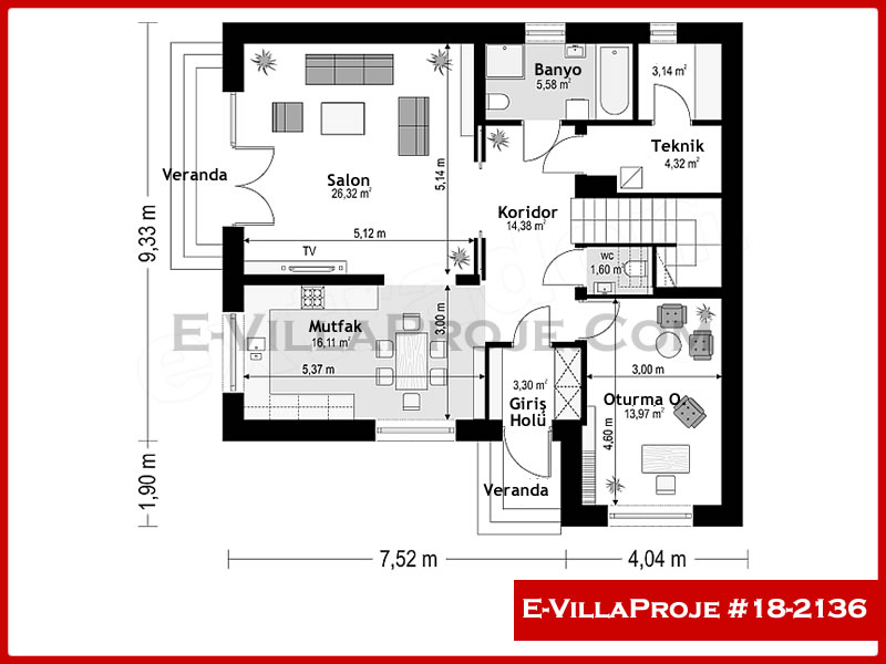 Ev Villa Proje #18 - 2136 Çelik Ev Projesi - Görsel 2