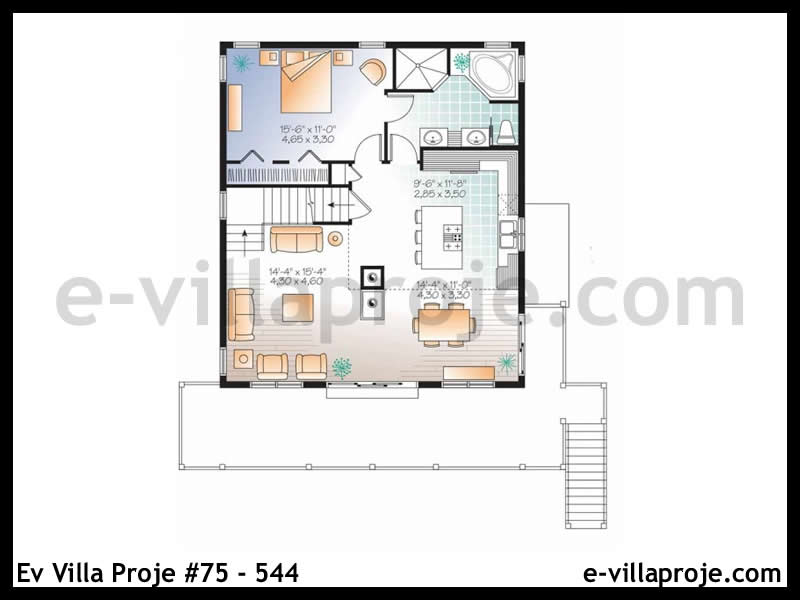 Ev Villa Proje #75 - 544 Çelik Ev Projesi - Görsel 2