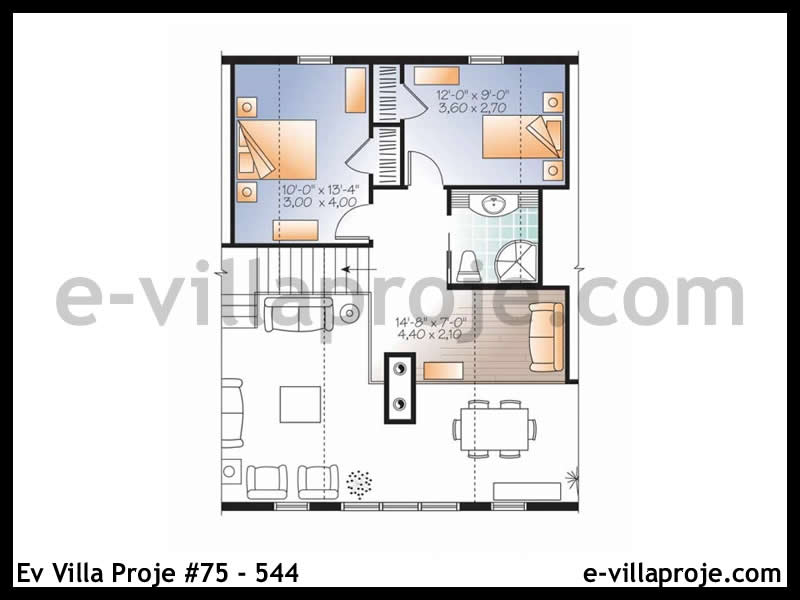 Ev Villa Proje #75 - 544 Çelik Ev Projesi - Görsel 3