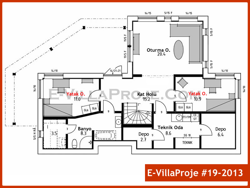 Ev Villa Proje #19 - 2013 Çelik Ev Projesi - Görsel 12