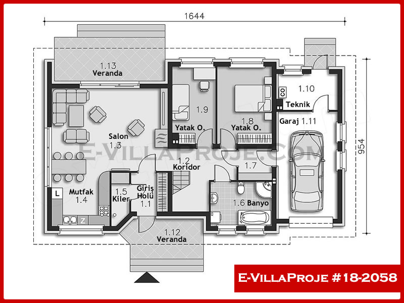 Ev Villa Proje #18 - 2058 Çelik Ev Projesi - Görsel 2