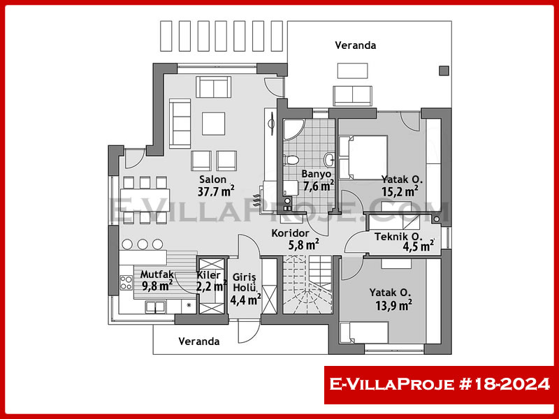 Ev Villa Proje #18 - 2024 Çelik Ev Projesi - Görsel 2