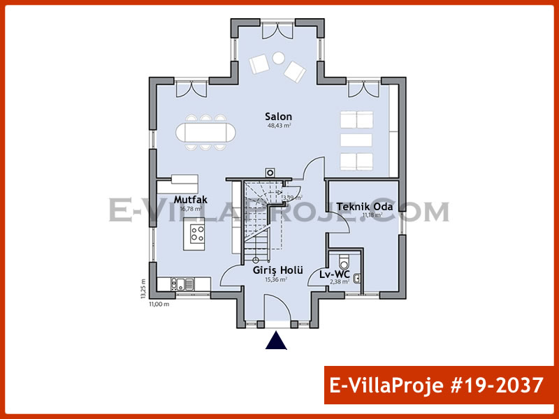 Ev Villa Proje #19 - 2037 Çelik Ev Projesi - Görsel 2