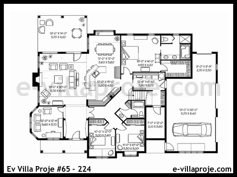 Ev Villa Proje #65 - 224 Çelik Ev Projesi - Görsel 2