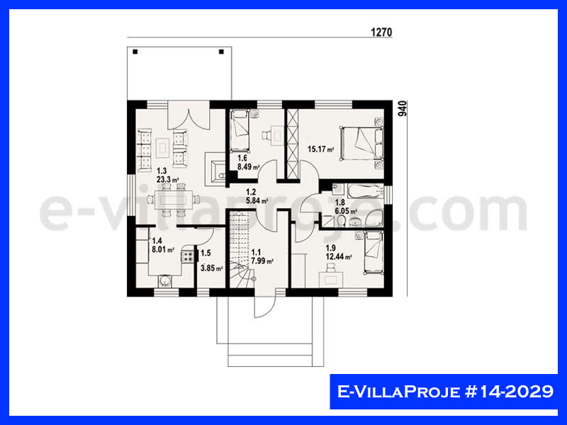Ev Villa Proje #14 - 2029 Çelik Ev Projesi - Görsel 2