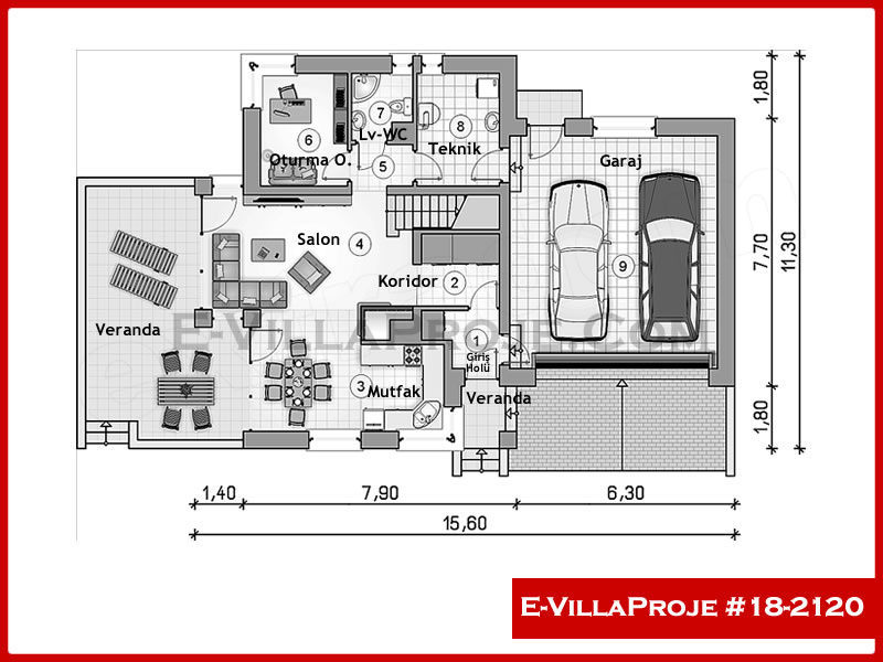 Ev Villa Proje #18 - 2120 Çelik Ev Projesi - Görsel 2
