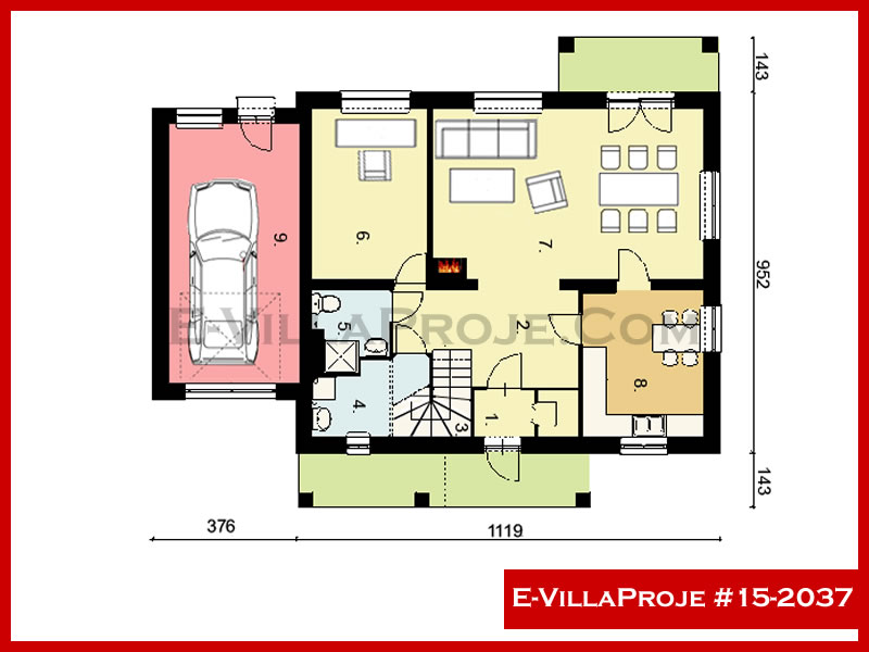 Ev Villa Proje #15 - 2037 Çelik Ev Projesi - Görsel 2