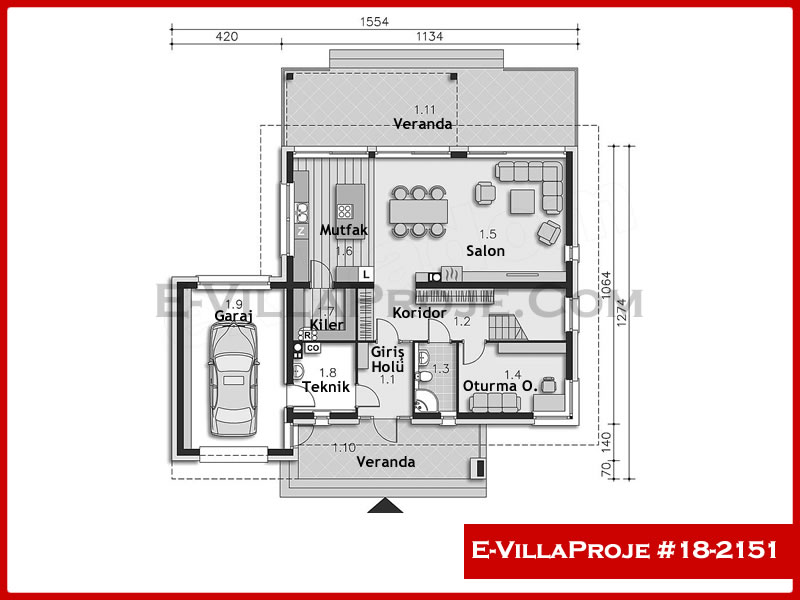 Ev Villa Proje #18 - 2151 Çelik Ev Projesi - Görsel 2