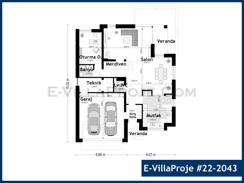 Ev Villa Proje #22 - 2043 Çelik Ev Projesi - Görsel 2
