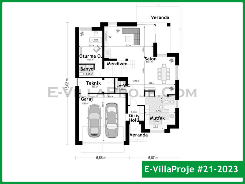 Ev Villa Proje #21 - 2023 Çelik Ev Projesi - Görsel 2