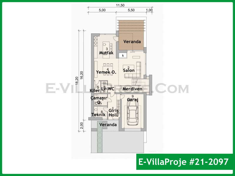 Ev Villa Proje #21 - 2097 Çelik Ev Projesi - Görsel 2