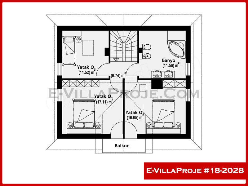 Ev Villa Proje #18 - 2028 Çelik Ev Projesi - Görsel 3