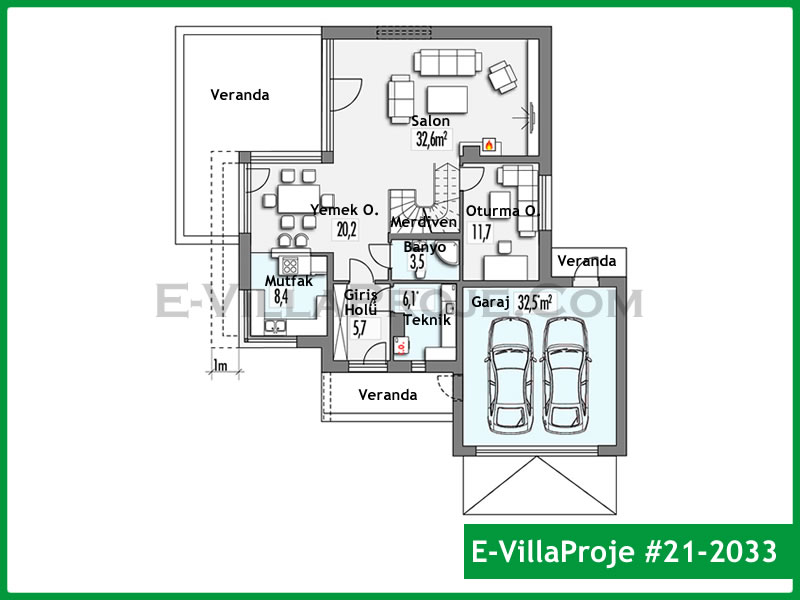 Ev Villa Proje #21 - 2033 Çelik Ev Projesi - Görsel 2