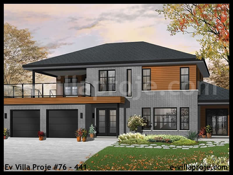 Ev Villa Proje #76 - 441 Çelik Villa Modeli ve 3D Tasarımı