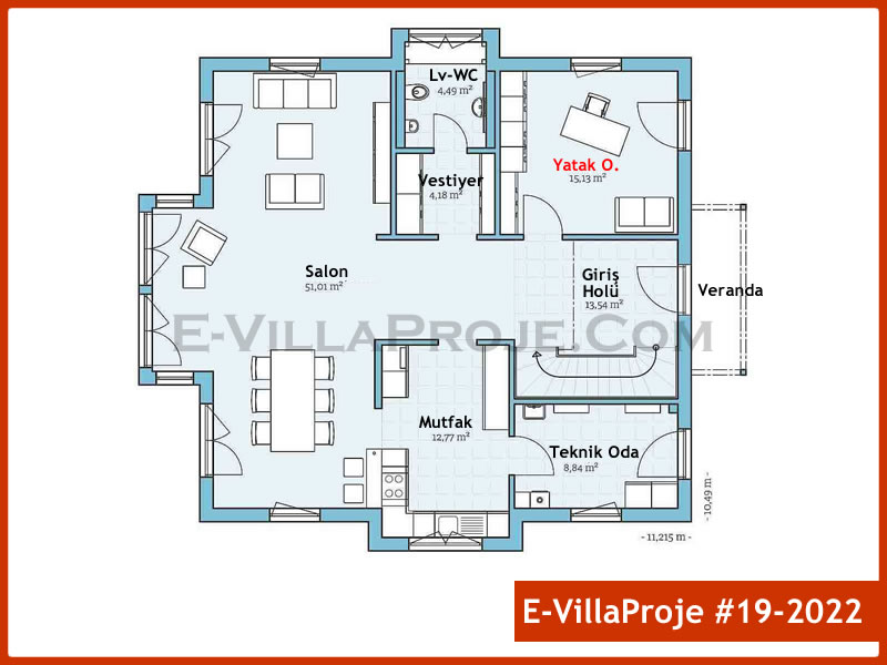 Ev Villa Proje #19 - 2022 Çelik Ev Projesi - Görsel 2