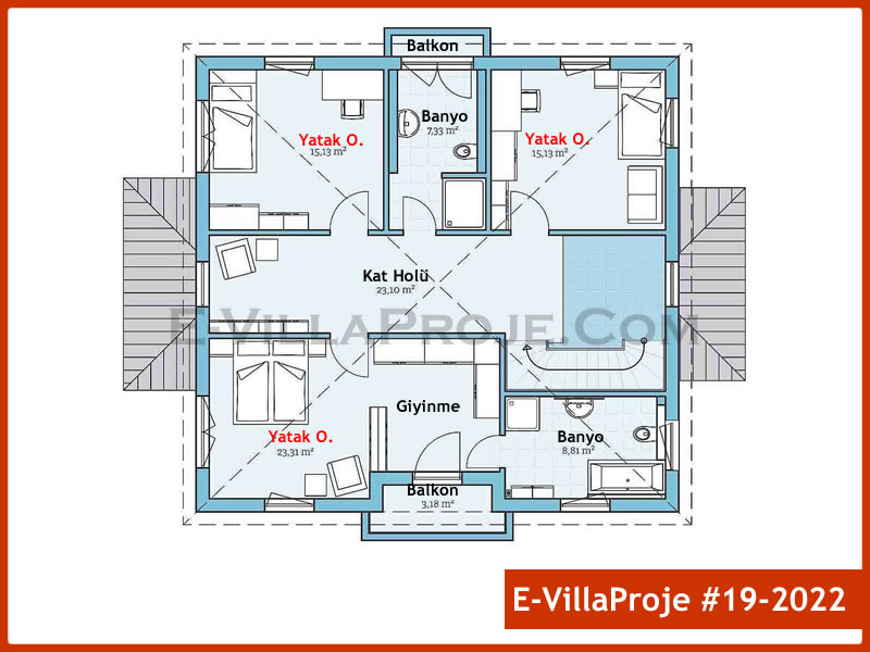 Ev Villa Proje #19 - 2022 Çelik Ev Projesi - Görsel 3