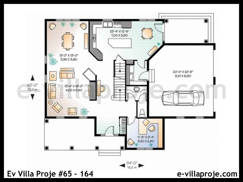Ev Villa Proje #65 - 164 Çelik Ev Projesi - Görsel 2
