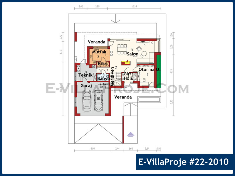 Ev Villa Proje #22 - 2010 Çelik Ev Projesi - Görsel 2