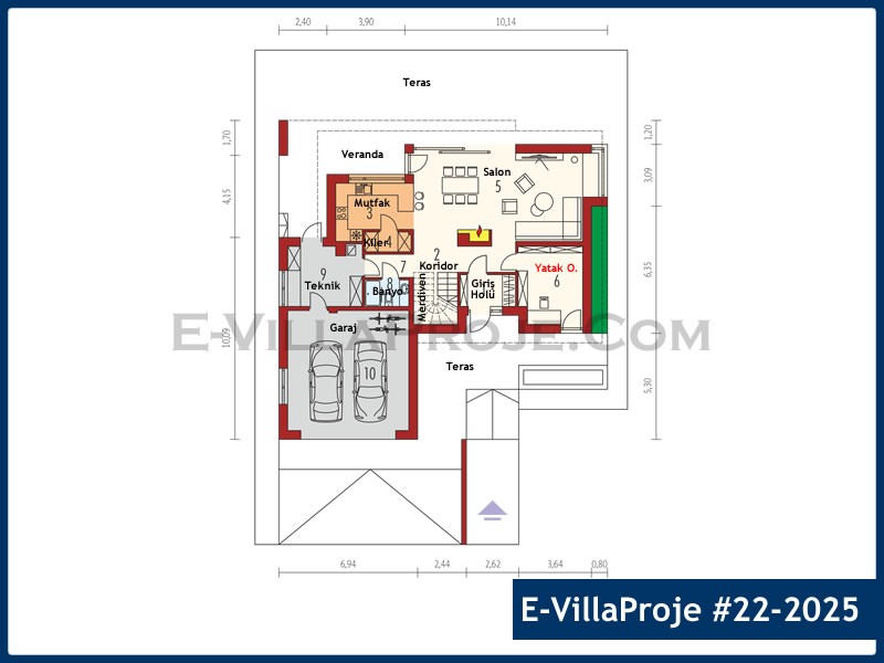 Ev Villa Proje #22 - 2025 Çelik Ev Projesi - Görsel 2