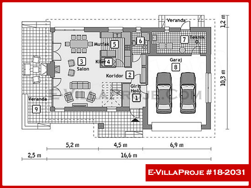 Ev Villa Proje #18 - 2031 Çelik Ev Projesi - Görsel 2