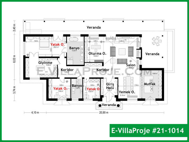 Ev Villa Proje #21 - 1014 Çelik Ev Projesi - Görsel 2