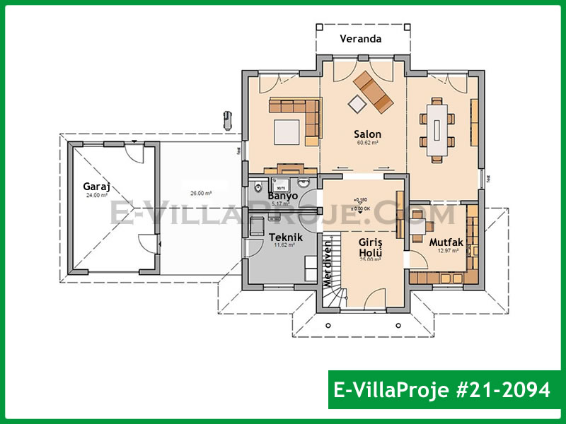Ev Villa Proje #21 - 2094 Çelik Ev Projesi - Görsel 2
