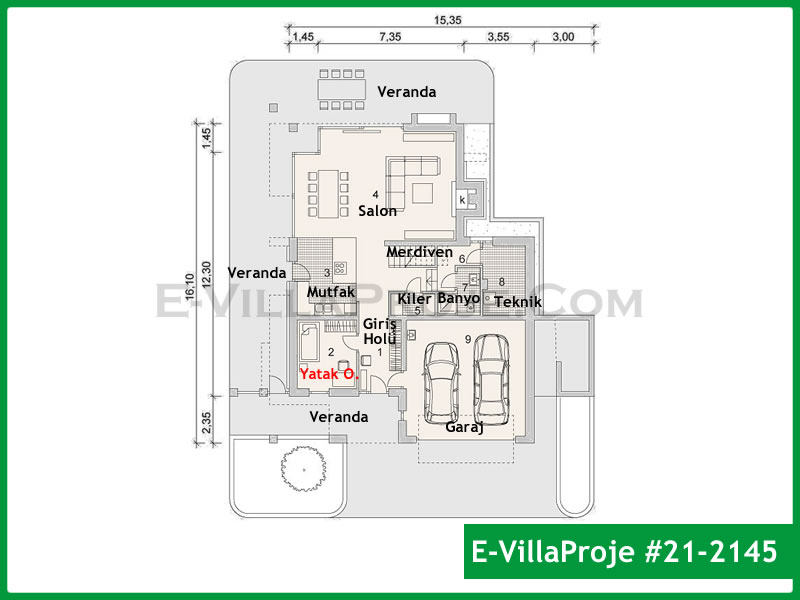 Ev Villa Proje #21 - 2145 Çelik Ev Projesi - Görsel 2