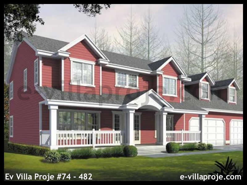 Ev Villa Proje #74 - 482 Çelik Villa Modeli ve 3D Tasarımı