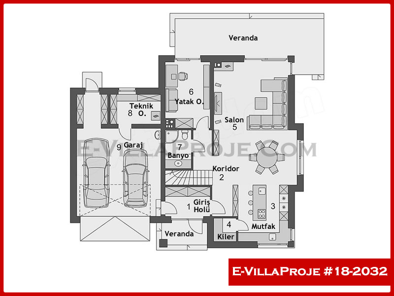Ev Villa Proje #18 - 2032 Çelik Ev Projesi - Görsel 2