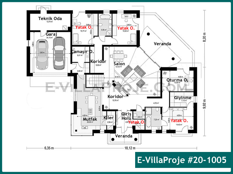 Ev Villa Proje #20 - 1005 Çelik Ev Projesi - Görsel 2