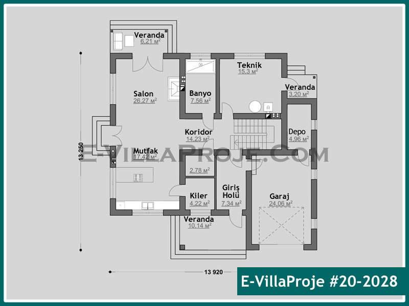 Ev Villa Proje #20 - 2028 Çelik Ev Projesi - Görsel 2