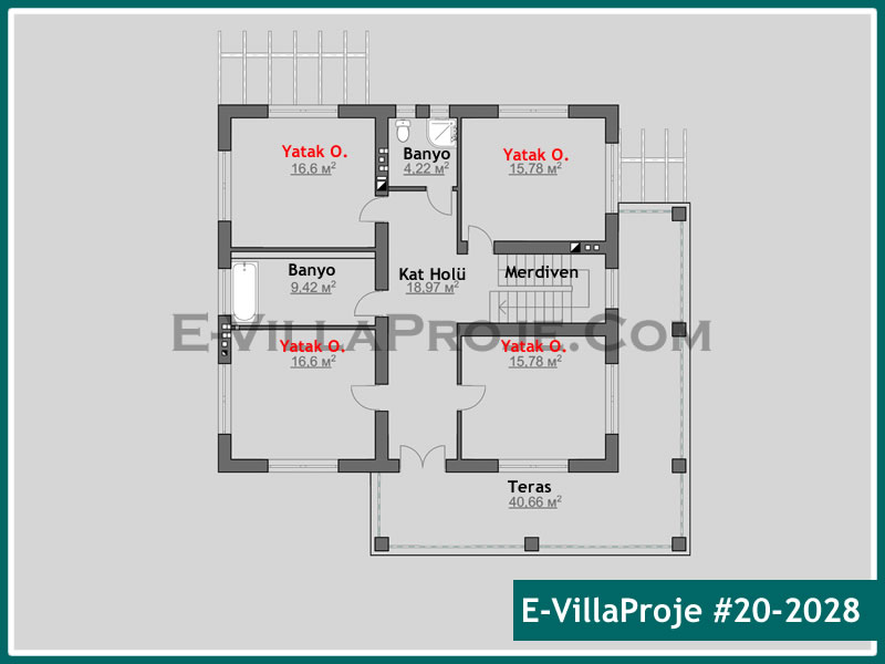 Ev Villa Proje #20 - 2028 Çelik Ev Projesi - Görsel 3