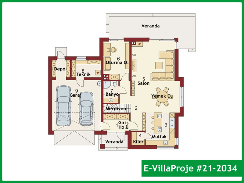 Ev Villa Proje #21 - 2034 Çelik Ev Projesi - Görsel 2