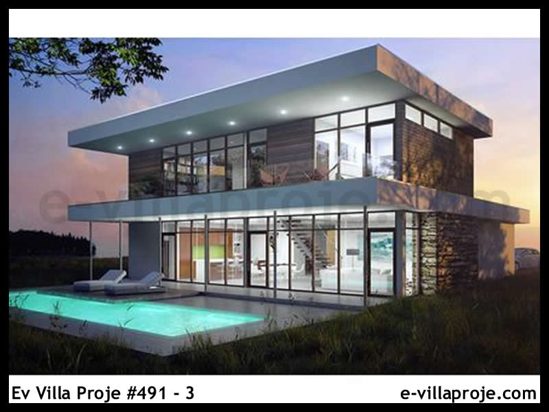 Ev Villa Proje #491 - 3 Çelik Villa Modeli ve 3D Tasarımı