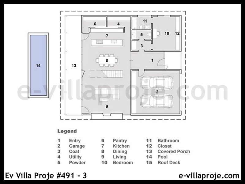 Ev Villa Proje #491 - 3 Çelik Ev Projesi - Görsel 2