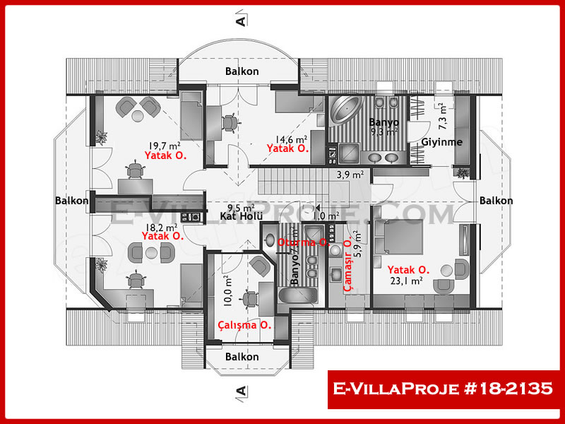 Ev Villa Proje #18 - 2135 Çelik Ev Projesi - Görsel 3