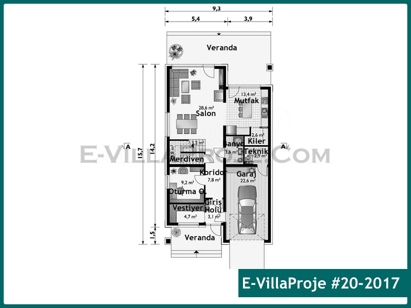 Ev Villa Proje #20 - 2017 Çelik Ev Projesi - Görsel 2