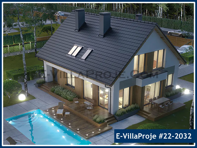Ev Villa Proje #22 - 2032 Çelik Villa Modeli ve 3D Tasarımı