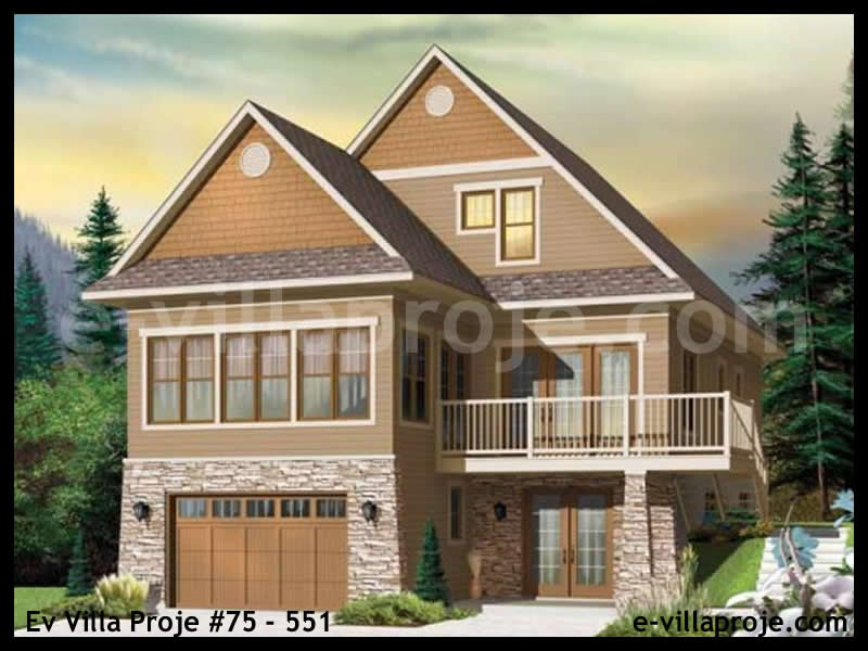 Ev Villa Proje #75 - 551 Çelik Villa Modeli ve 3D Tasarımı