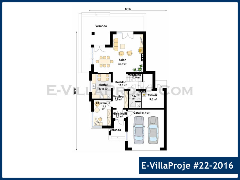 Ev Villa Proje #22 - 2016 Çelik Ev Projesi - Görsel 2