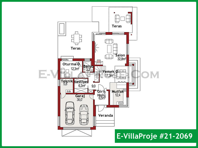 Ev Villa Proje #21 - 2069 Çelik Ev Projesi - Görsel 2